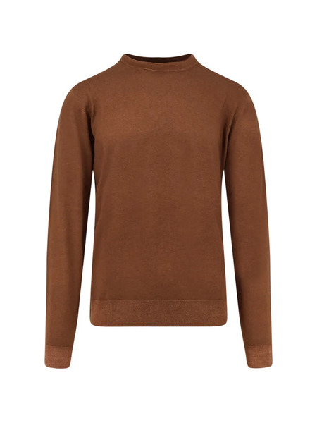  Corneliani Crew-neck Ribbed Sweater - Brown 