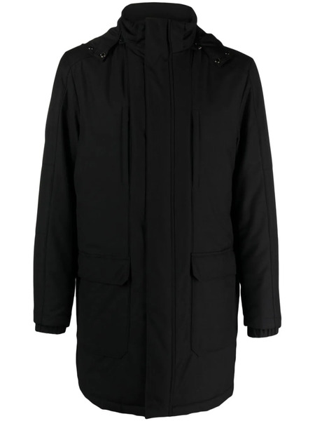  Corneliani High-neck Padded Coat - Black 