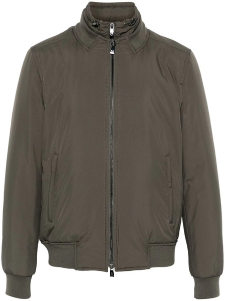  Corneliani Hooded Bomber Jacket - Green 