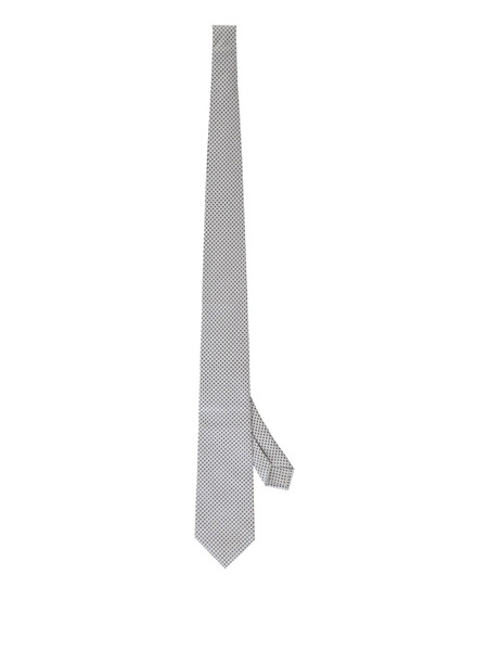  Corneliani Jacquard Silk Tie - White 