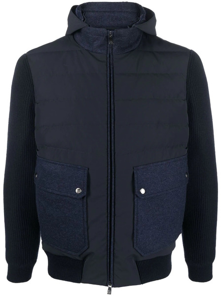 Corneliani Padded Zipped-up Jacket - Blue 