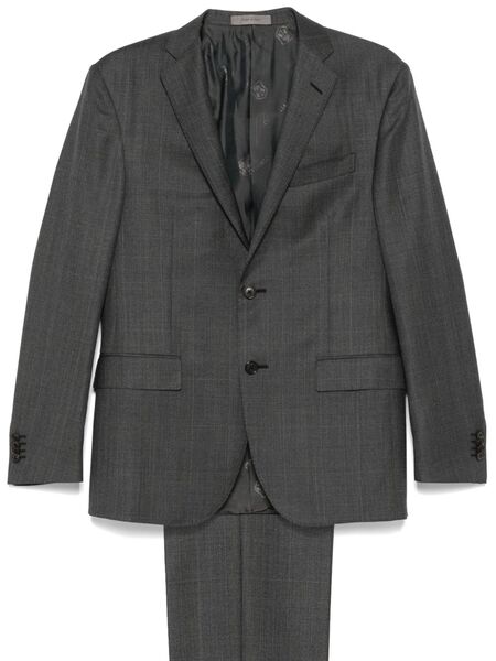  Corneliani Prince Of Wales-check Suit - Grey 