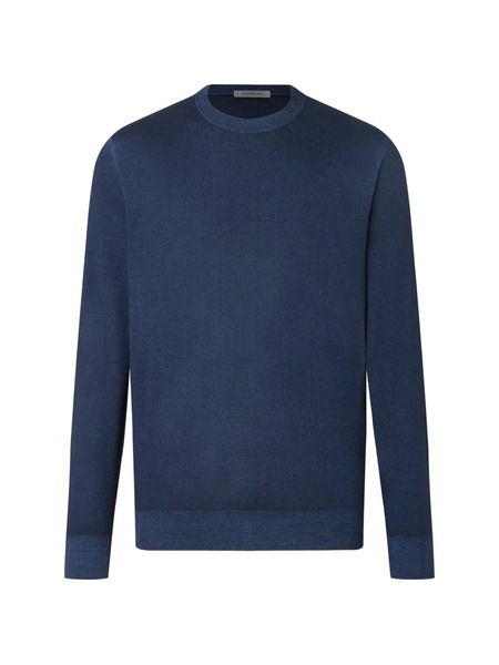  Corneliani Ribbed Crew Neck Sweater - Blue 