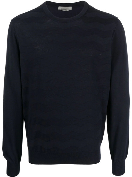  Corneliani Round-neck Knit Jumper - Blue 