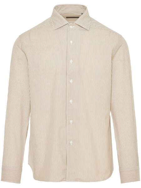  Corneliani Striped Button-up Shirt - Neutrals 