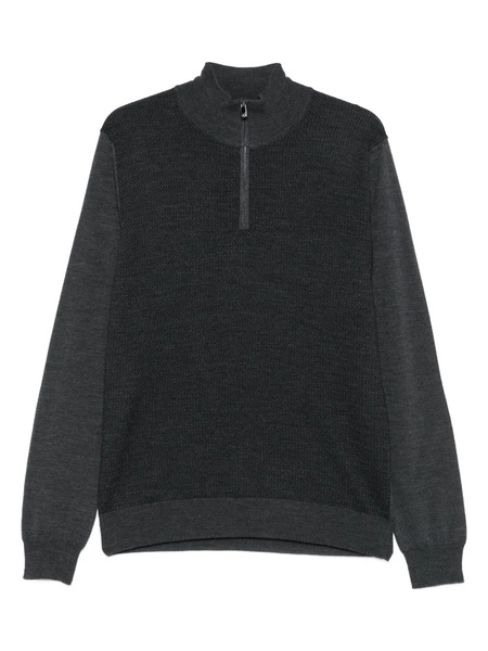  Corneliani Zip-front Sweater - Grey 