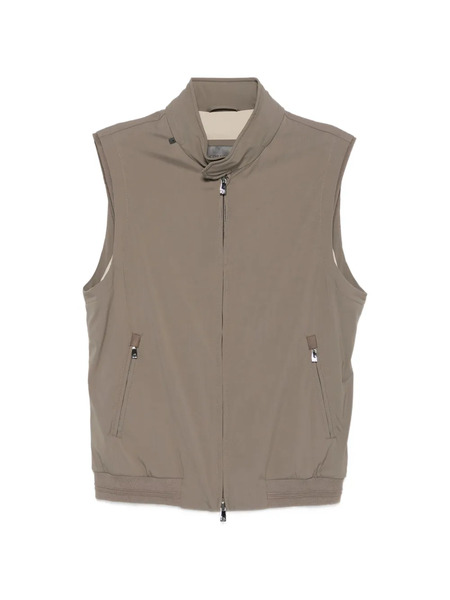  Corneliani Zip Sleeveless Gilet - Neutrals 