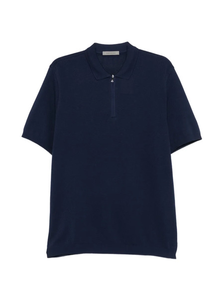  Corneliani Zip-up Polo Shirt - Blue 