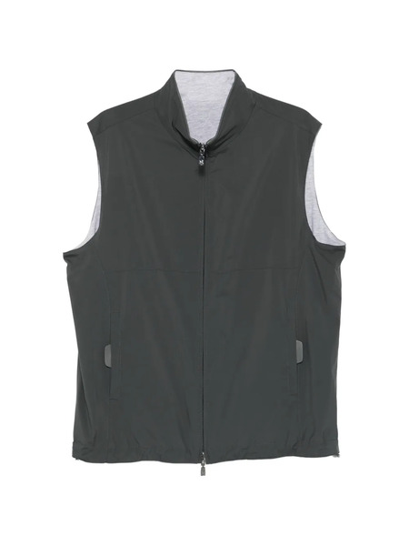  Corneliani Zip-up Sleeveless Gilet - Grey 