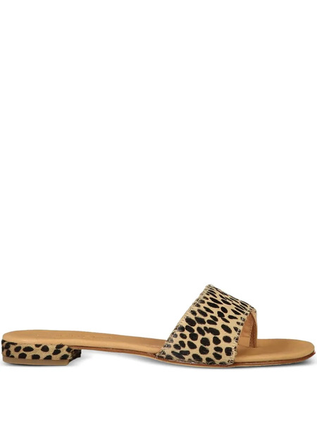  Cornetti Cannucce Animal-print Sandals - Brown 