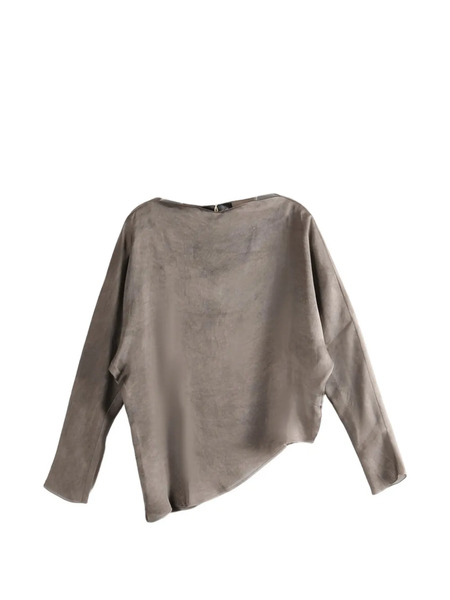  Cortana Asymmetric Long-sleeve Top - Grey 