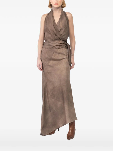  Cortana Ave Halterneck Tie Top - Brown 