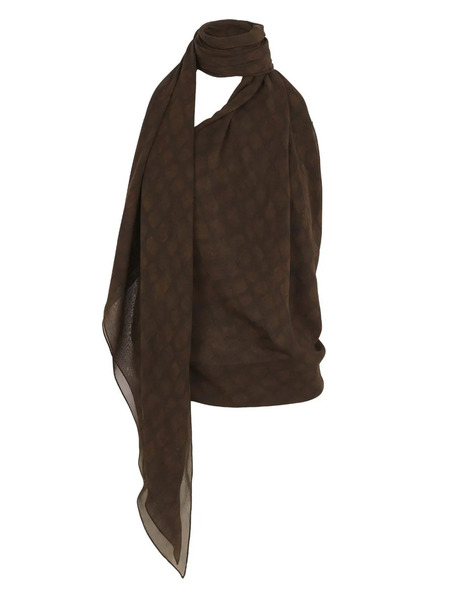  Cortana Georgette Halterneck Top - Brown 