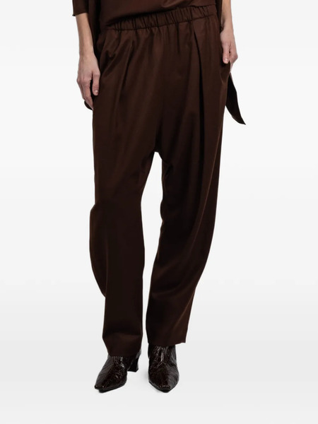  Cortana Jackie Elasticated-waist Pleated Trousers - Brown 