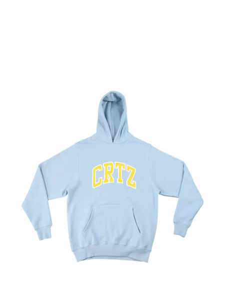  Corteiz Dropout Kangaroo-pocket Hoodie - Blue 