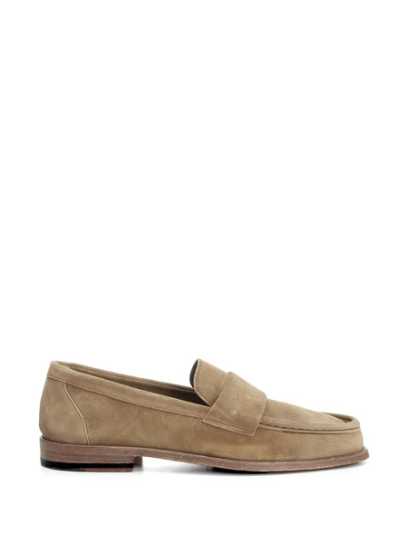 Corvari Strap-detail Suede Loafers - Neutrals 