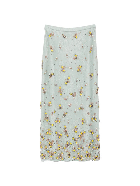  Costarellos Floral-embellished Midi Skirt - Green 