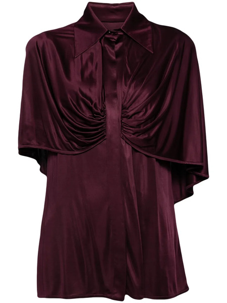  Costarellos Glossy Jersey Shirt - Purple 