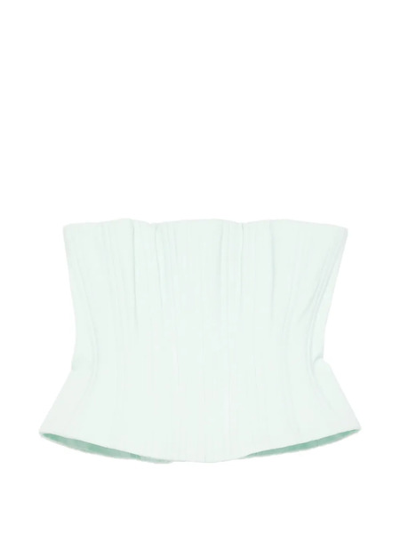  Costarellos Pleated Corset Top - Green 