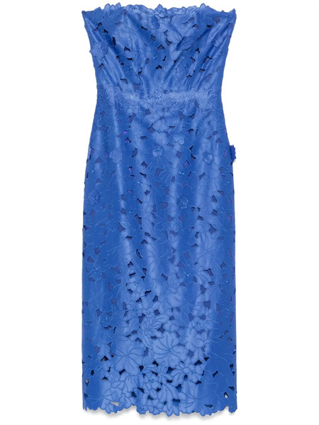  Costarellos Satin Midi Dress - Blue 