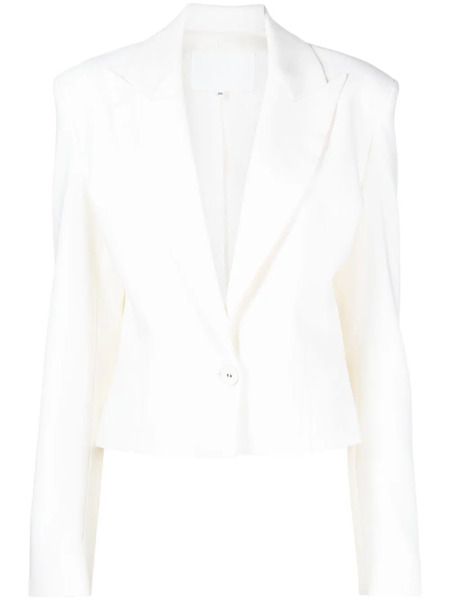  Costarellos Single-breasted Cropped Blazer - White 