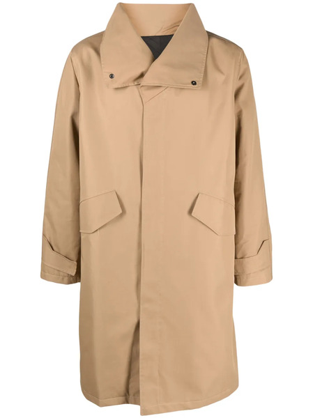  Costumein Oversized-collar Trench Coat - Neutrals 