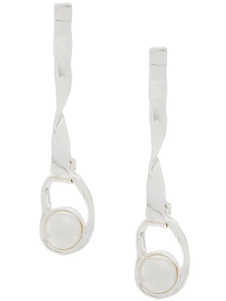 Coup De Coeur Liquid Pearl Drop Earrings - Silver 