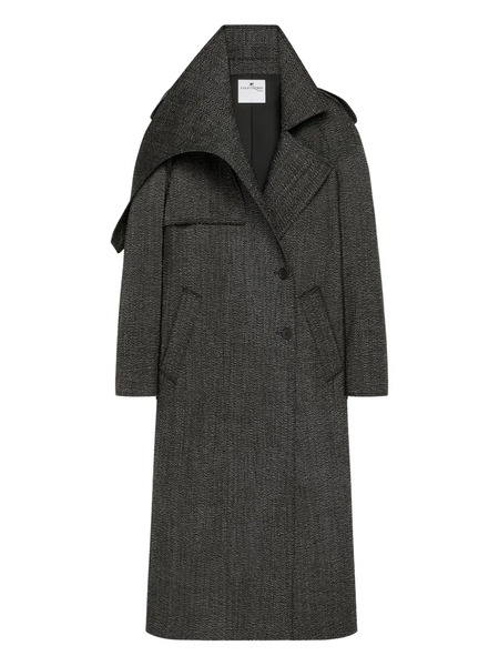  Courrèges Asymmetric-collar Long Coat - Grey 
