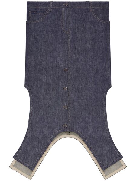  Courrèges Asymmetric-hem Skirt - Blue 