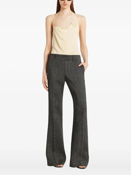  Courrèges Asymmetric Lace-embellished Top - Neutrals 