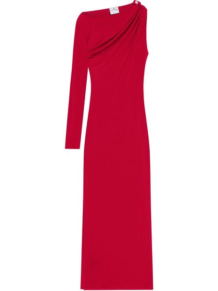  Courrèges Asymmetric Midi Dress - Red 