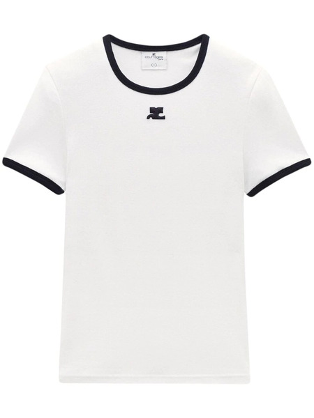  Courrèges Bumpy Contrast T-shirt - White 