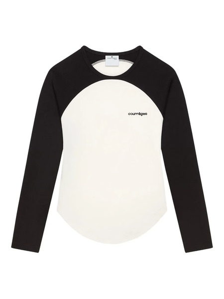  Courrèges Circle Contrast T-shirt - Neutrals 