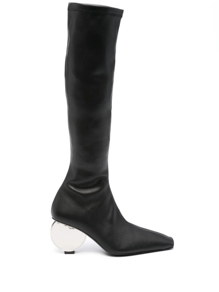  Courrèges Circle 90mm Faux-leather Knee-high Boots - Black 