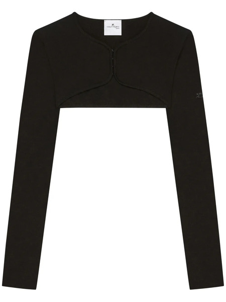  Courrèges Cropped Cardigan - Black 