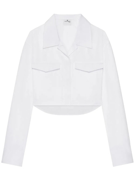  Courrèges Cropped Poplin Shirt - White 