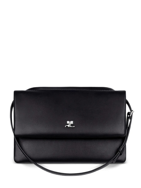  Courrèges Cuff Leather Shoulder Bag - Black 