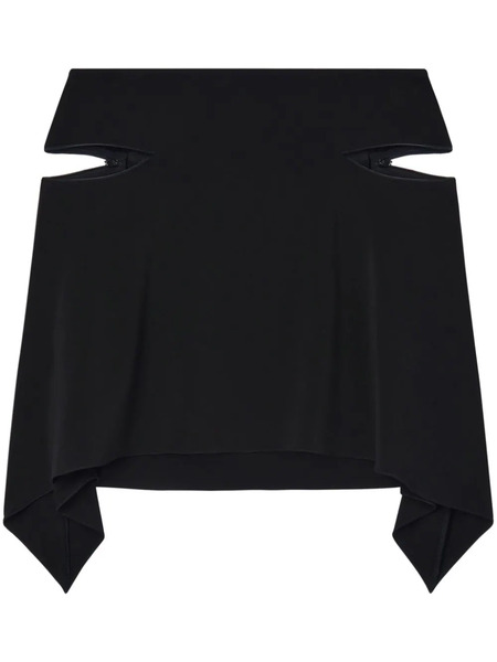  Courrèges Cut-out Draped Miniskirt - Black 