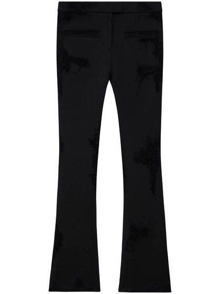  Courrèges Distressed-effect Flared Trousers - Black 