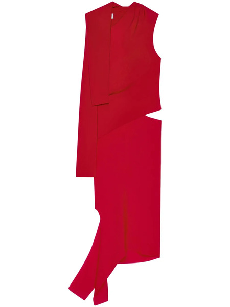  Courrèges Draped Cut-out Dress - Red 