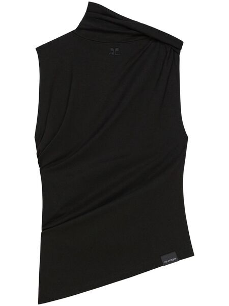  Courrèges Draped Top - Black 