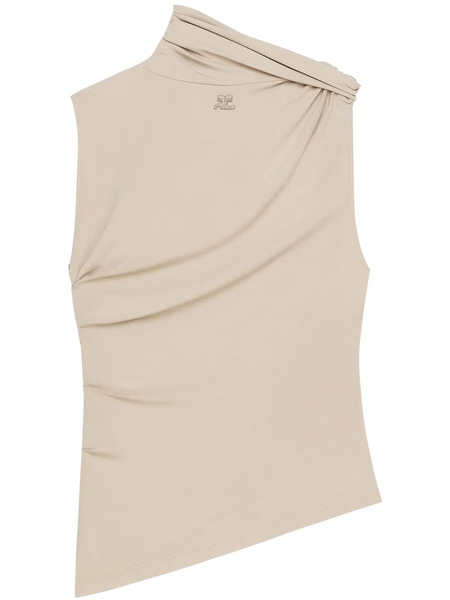  Courrèges Draped Top - Neutrals 