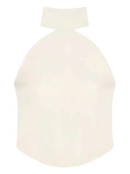  Courrèges Ellipse High-neck Sleeveless Top - Neutrals 