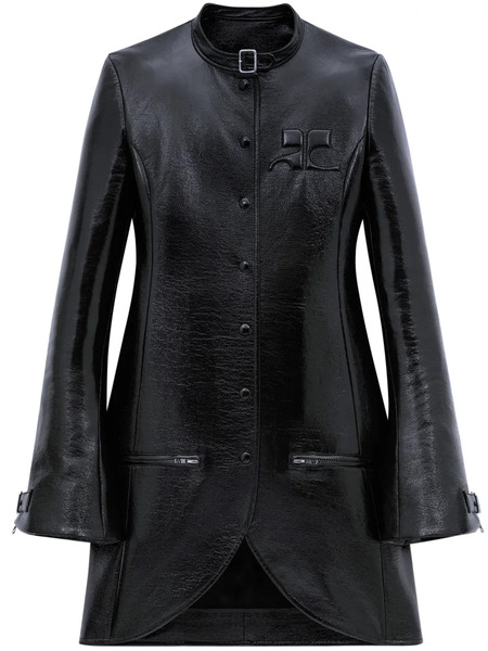  Courrèges Ellipse Midi Coat - Black 