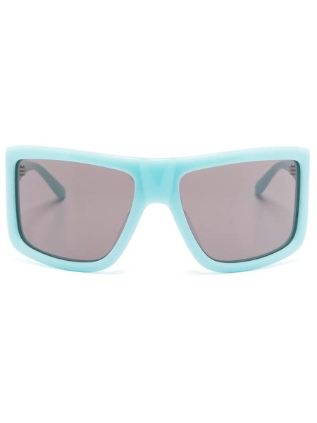  Courrèges Engraved-logo Square-frame Sunglasses - Blue 