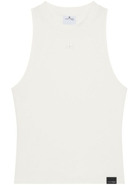  Courrèges Fitted Tank Top - White 