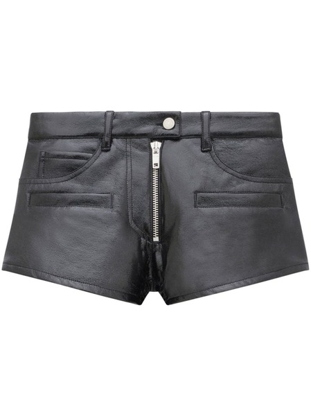  Courrèges Grained-texture Mini Shorts - Black 