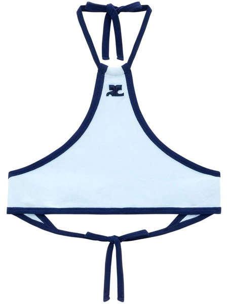  Courrèges Halterneck Cropped Top - Blue 
