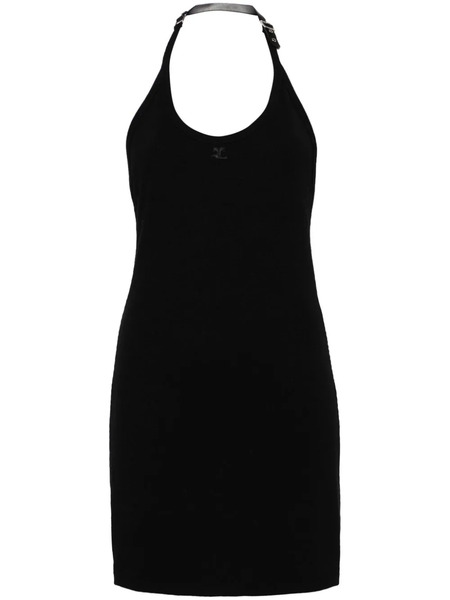  Courrèges Holistic Buckle 90's Logo-patch Minidress - Black 
