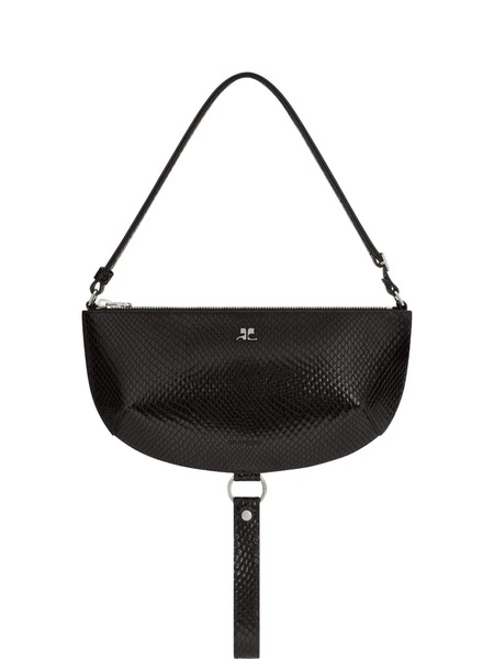  Courrèges Holy Eclipse Leather Shoulder Bag - Black 